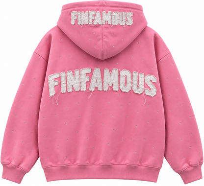 Stars Sparkle hoodie Pink