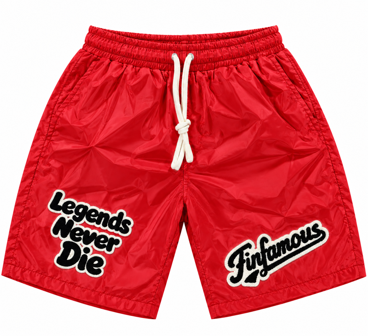 LND Chenille patch shorts Red