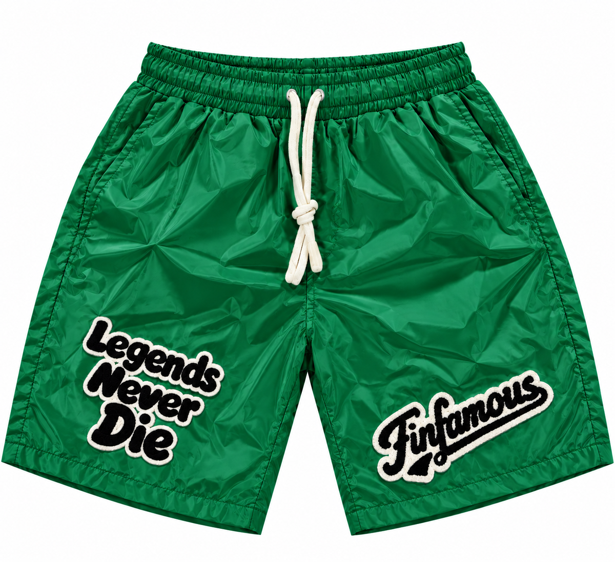LND Chenille patch shorts Green