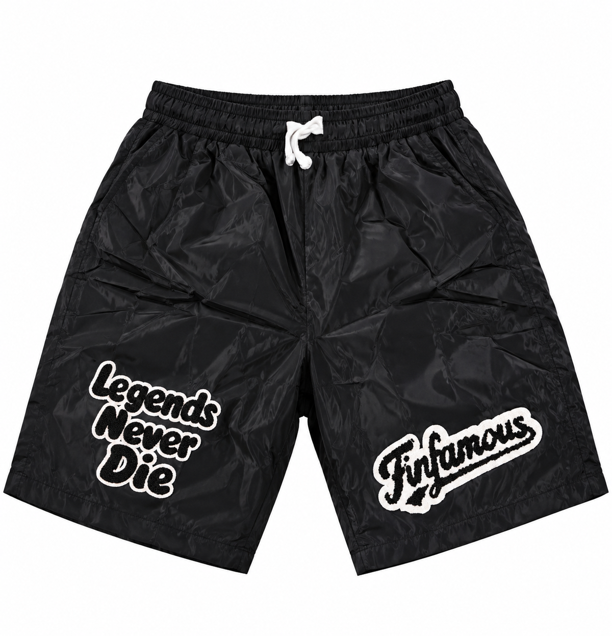 LND Chenille patch shorts Black